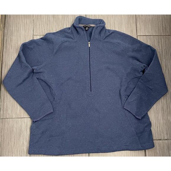 Lands' End Blue Quarter-Zip Sweatshirt - Picture 1 of 4